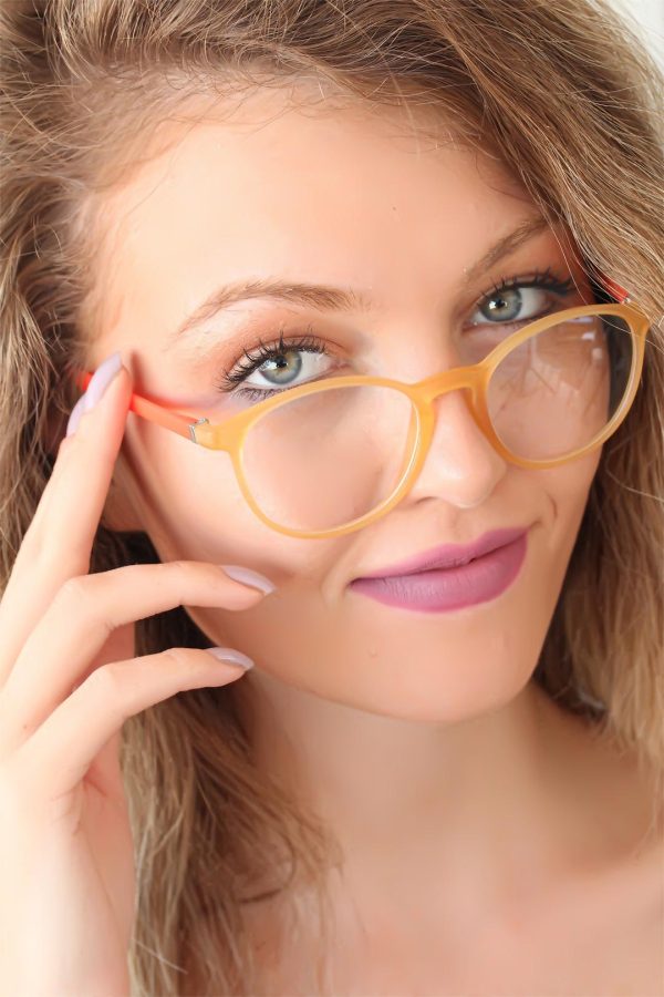 Gözlük - Erbilden - Erb Sarı Renk Oval Turuncu Renk Bayan Gözlük