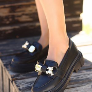 Babet Ayakkabı - Erbilden - Monda Siyah Cilt Ayakkabı