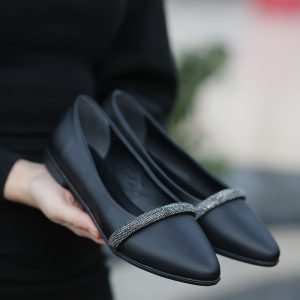 Babet Ayakkabı - Erbilden - Lille Siyah Cilt Babet Ayakkabı
