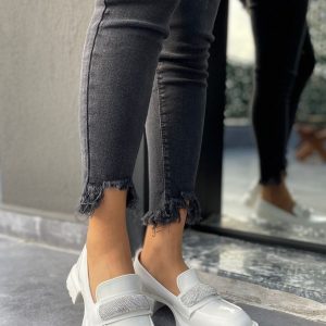 Babet Ayakkabı - Erbilden - Owana Beyaz Rugan Oxford Ayakkabı