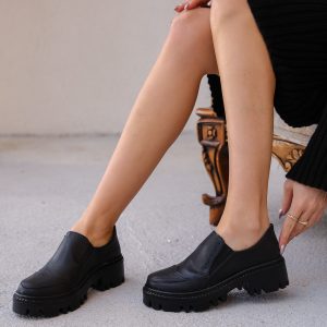 Babet Ayakkabı - Erbilden - Hote Siyah Cilt Oxford Ayakkabı