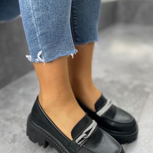 Babet Ayakkabı - Erbilden - Minta Siyah Cilt Oxford Ayakkabı